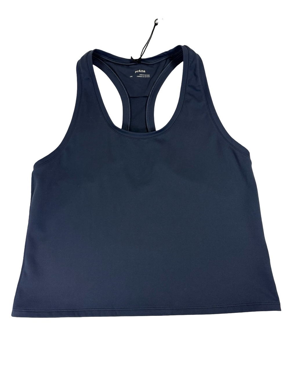 prAna Luxara Racerback Tank Stormy Night Blue Athletic Yoga Top SzL Sporty Gym